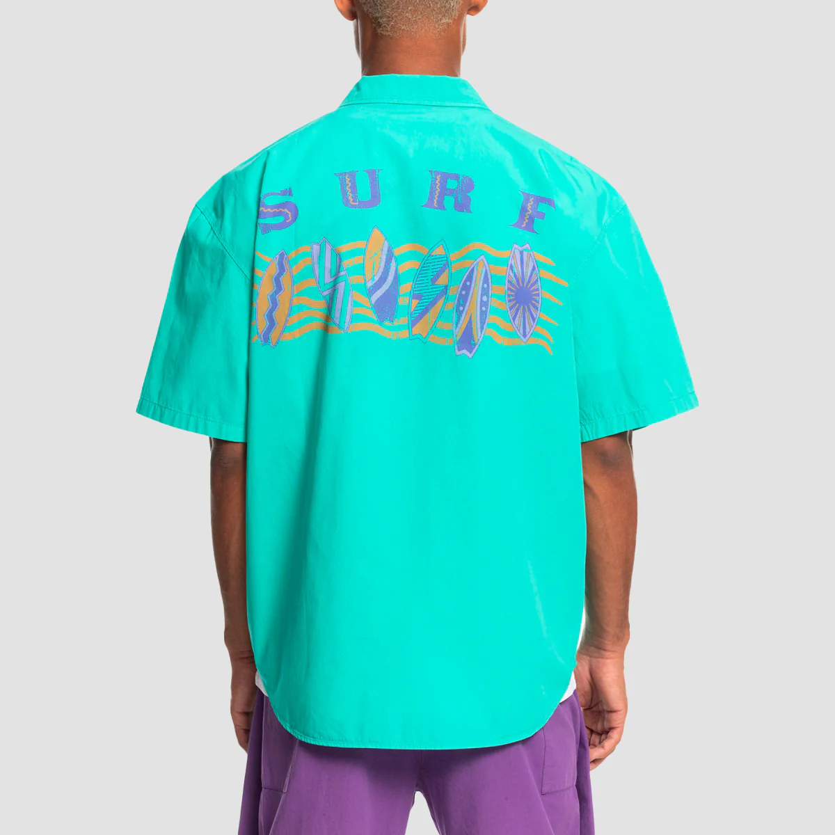 Quiksilver x Stranger Things The Mike Short Sleeve Shirt Pool Green - Image 3