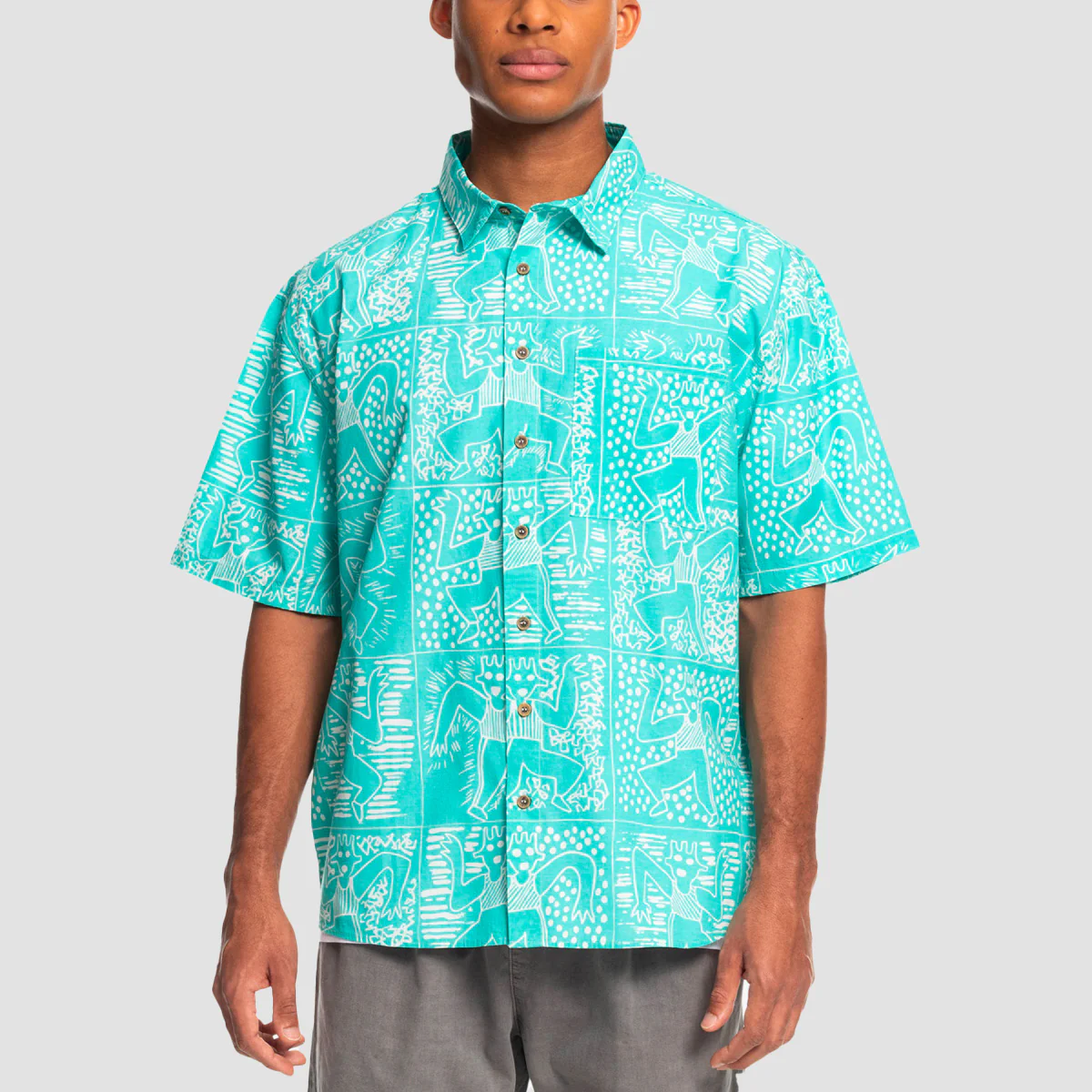 Quiksilver x Stranger Things Tribal Short Sleeve Shirt Lenora Joker Aruba Blue - Image 2