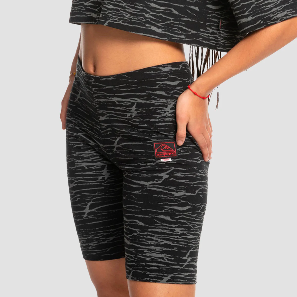 Quiksilver x Stranger Things Upside Down Bike Shorts Static Black - Womens - Image 2