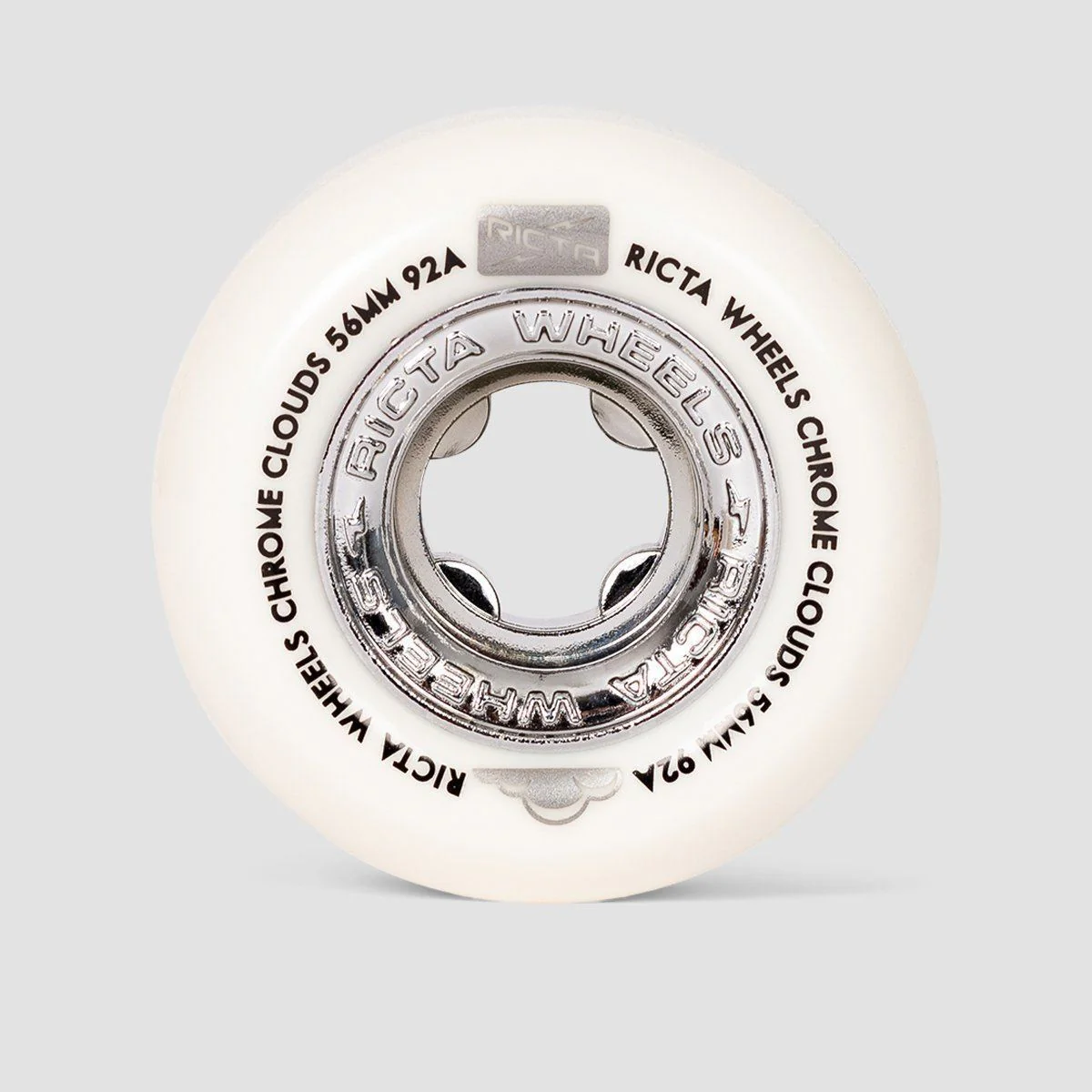 Ricta Chrome Clouds 92a Skateboard Wheels Black 56mm - Image 2