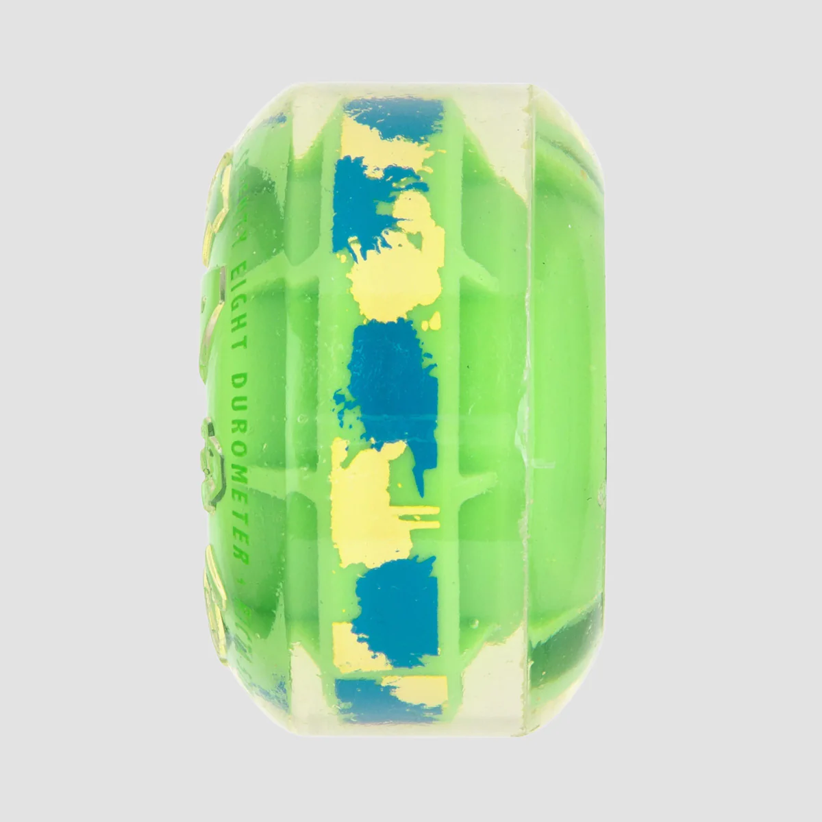 Ricta Clear Splatter Clouds Skateboard Wheels Camo Green 57mm - Image 2