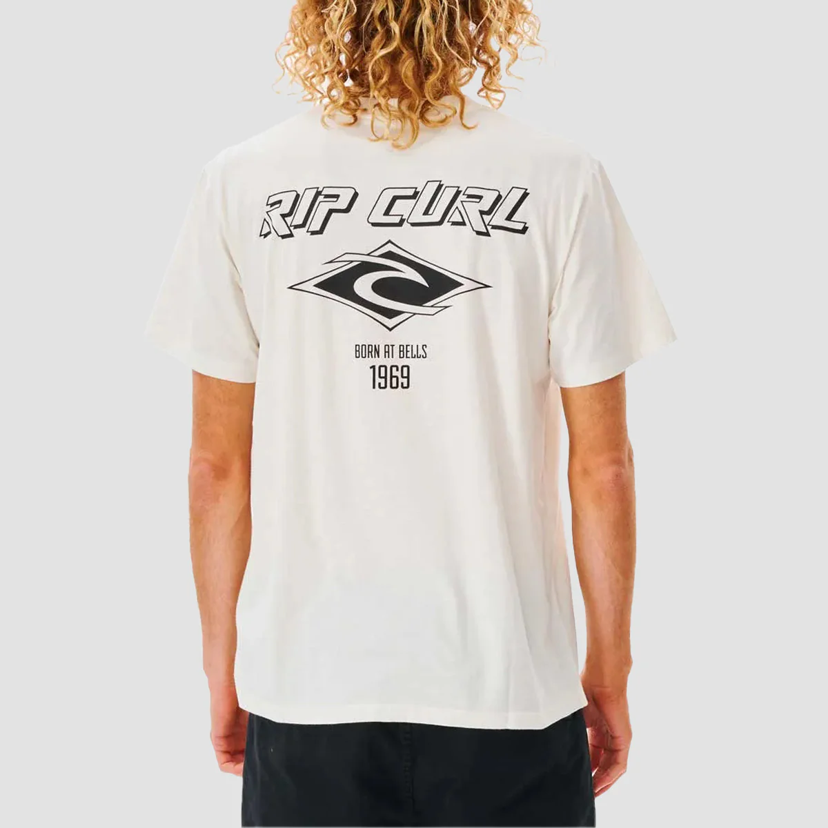 Rip Curl Fade Out Icon T-Shirt Bone - Image 2