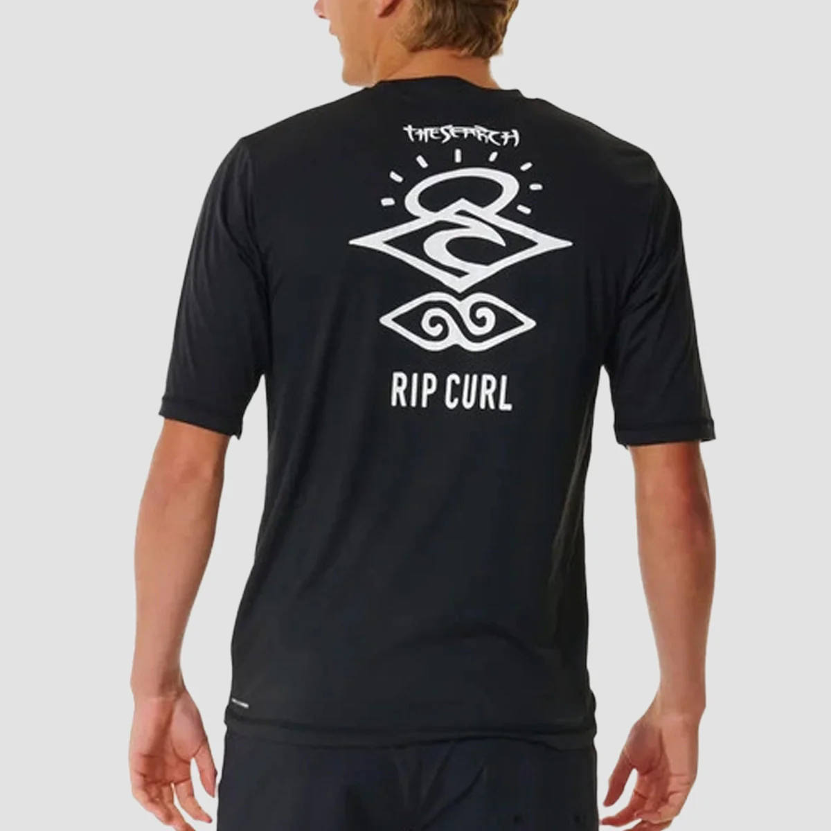 Rip Curl Icons Surflite UPF Short Sleeve Rash Vest Black