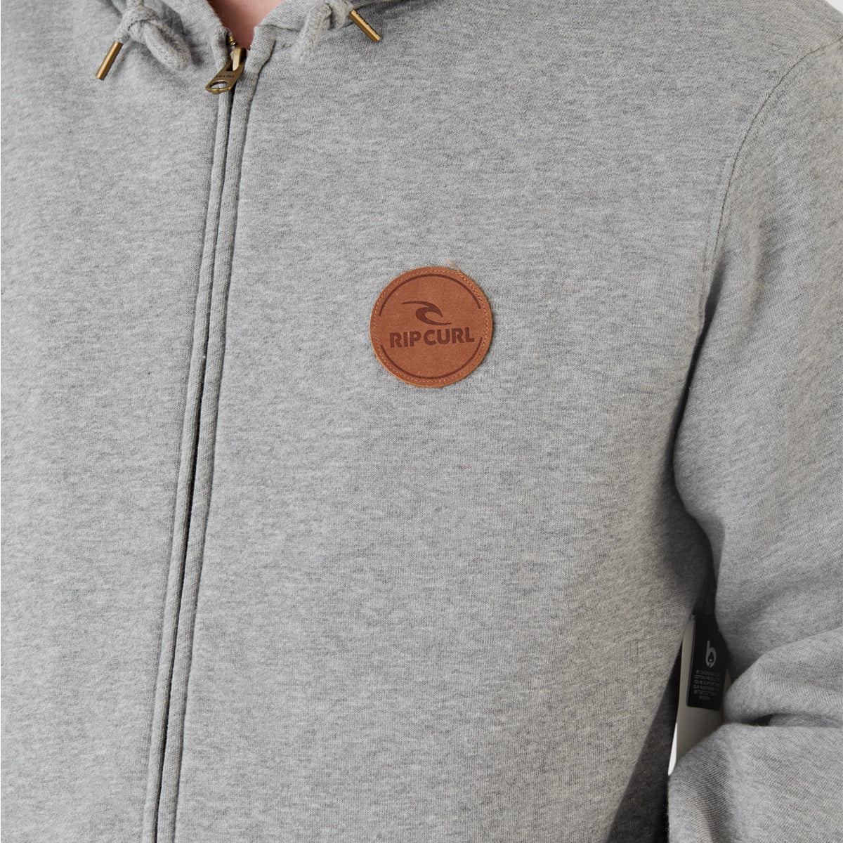 Rip Curl Icos Sherpa Lined Zip Hoodie Grey Marle - Image 3