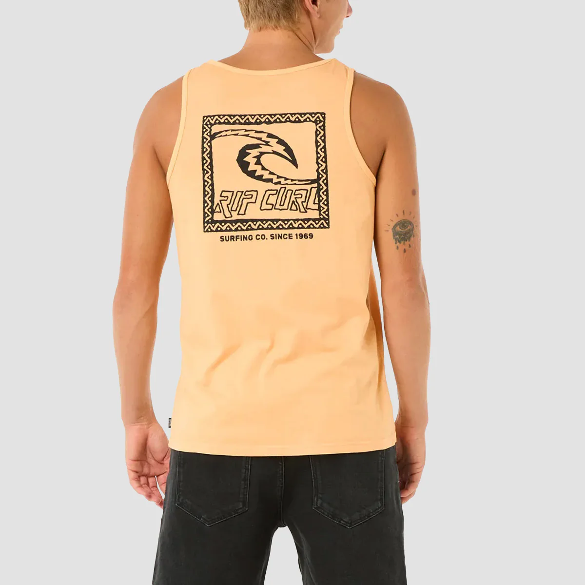 Rip Curl Raw Energy Trad Tank Vest Mandarin Zest - Image 2