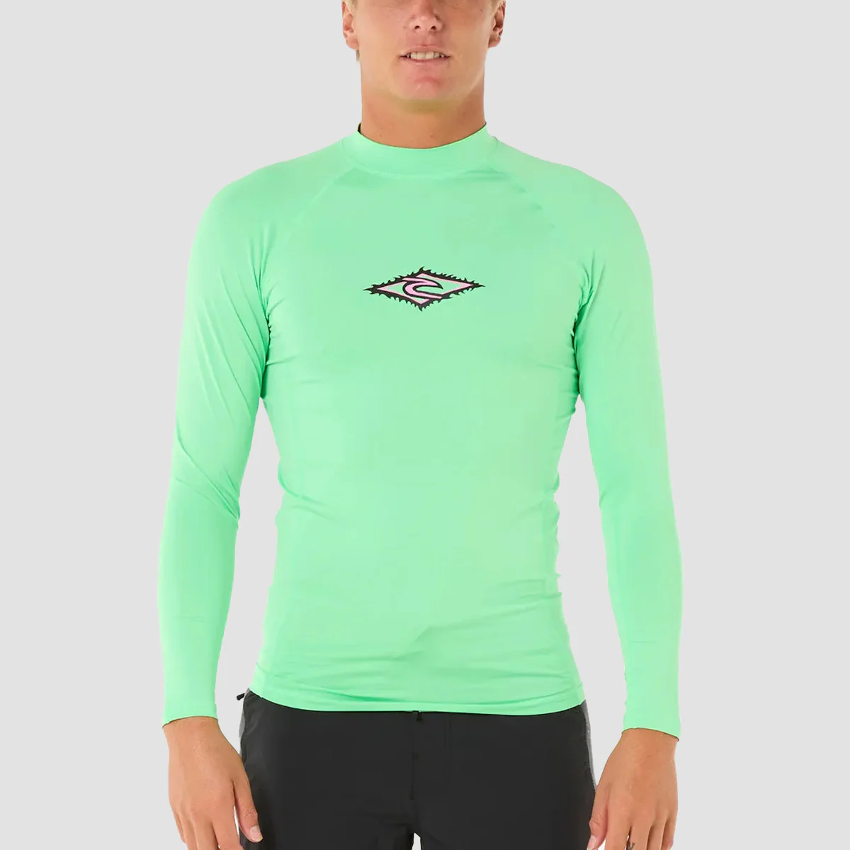 Rip Curl Raw Energy UPF Perf Longsleeve Rash Vest Neon Green