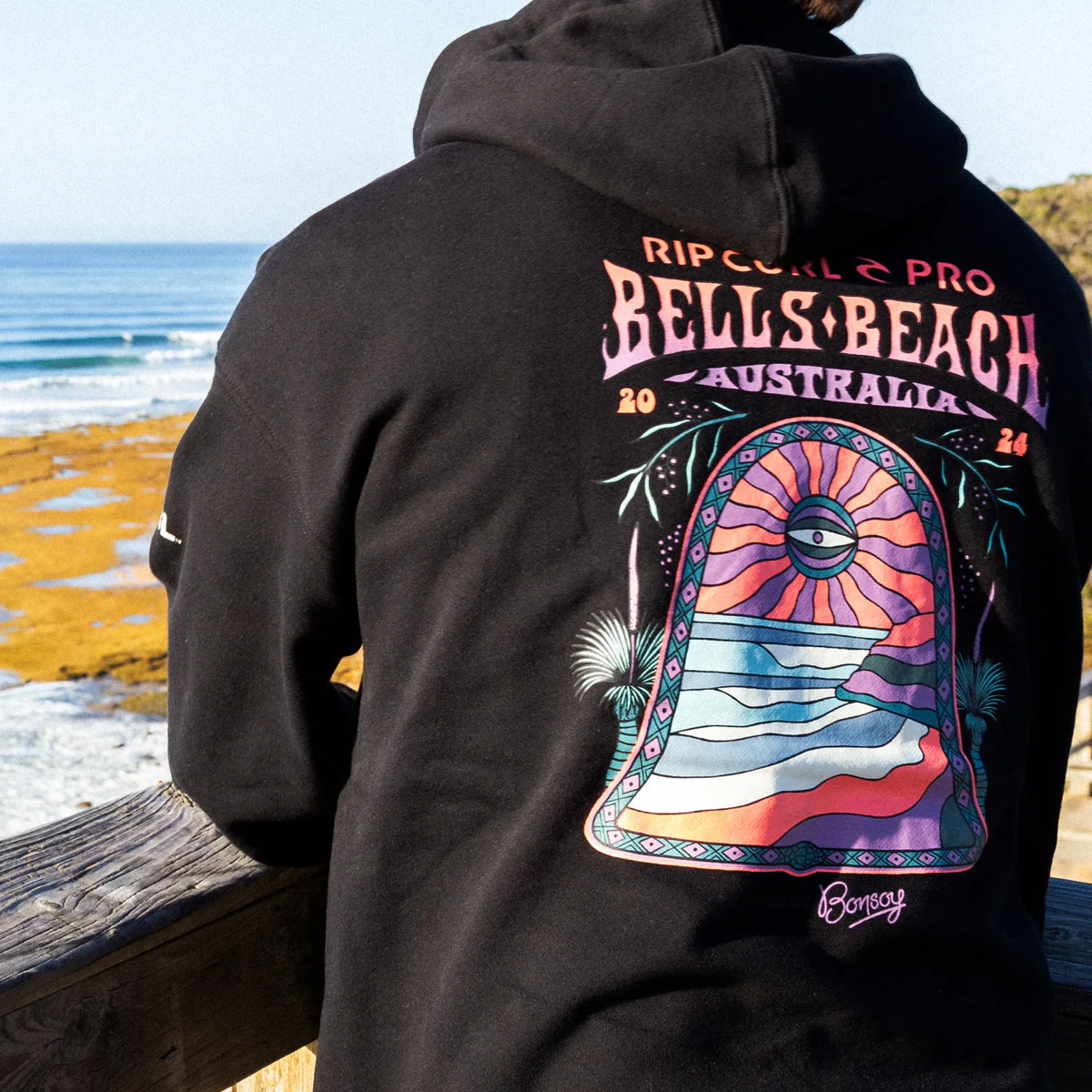 Rip Curl Rip Curl Pro 2024 Pullover Hoodie Black - Image 3