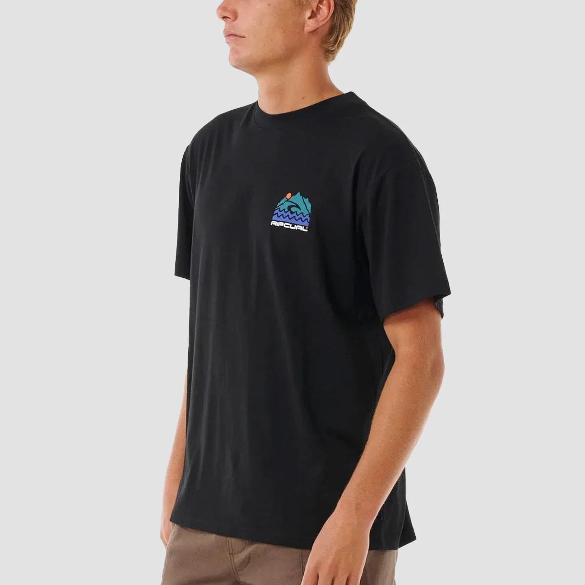 Rip Curl VaporCool Search Trek T-Shirt Black - Image 2