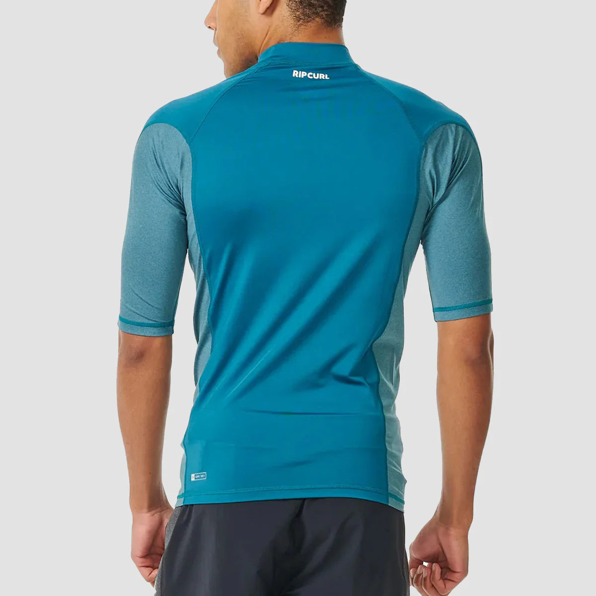 Rip Curl Waves UPF Perf Short Sleeve Rash Vest Deep Ocean - Image 2