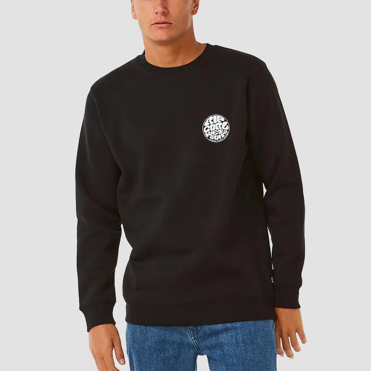 Rip Curl Wetsuit Icon Crew Sweatshirt Black