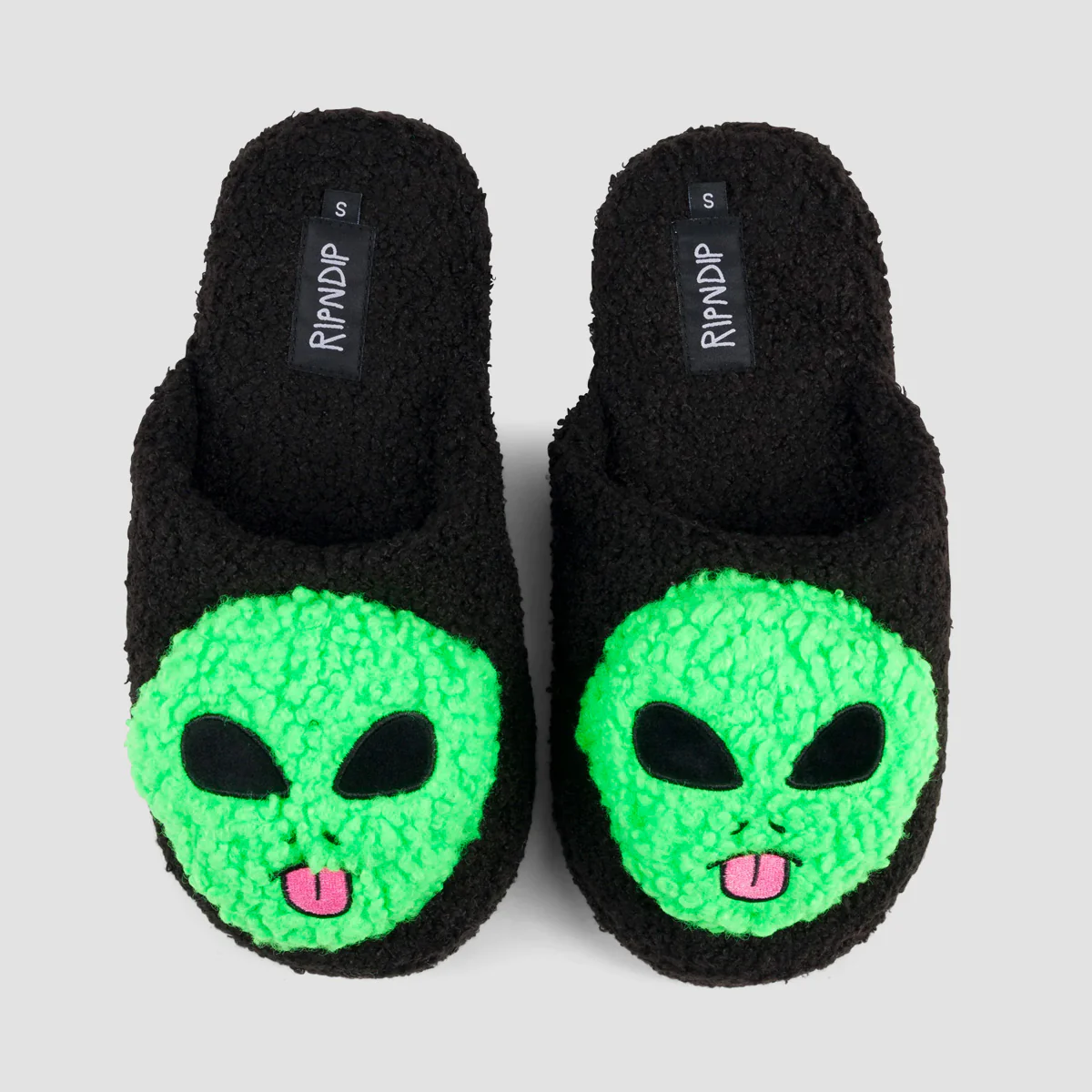 Ripndip Lord Alien Plush Face House Slippers Black - Image 4