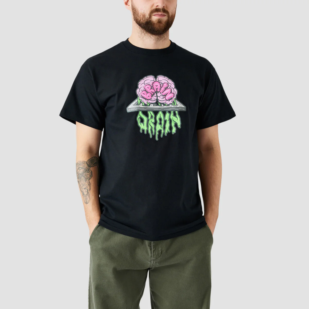 Brain Drain T-Shirt Black - Image 2