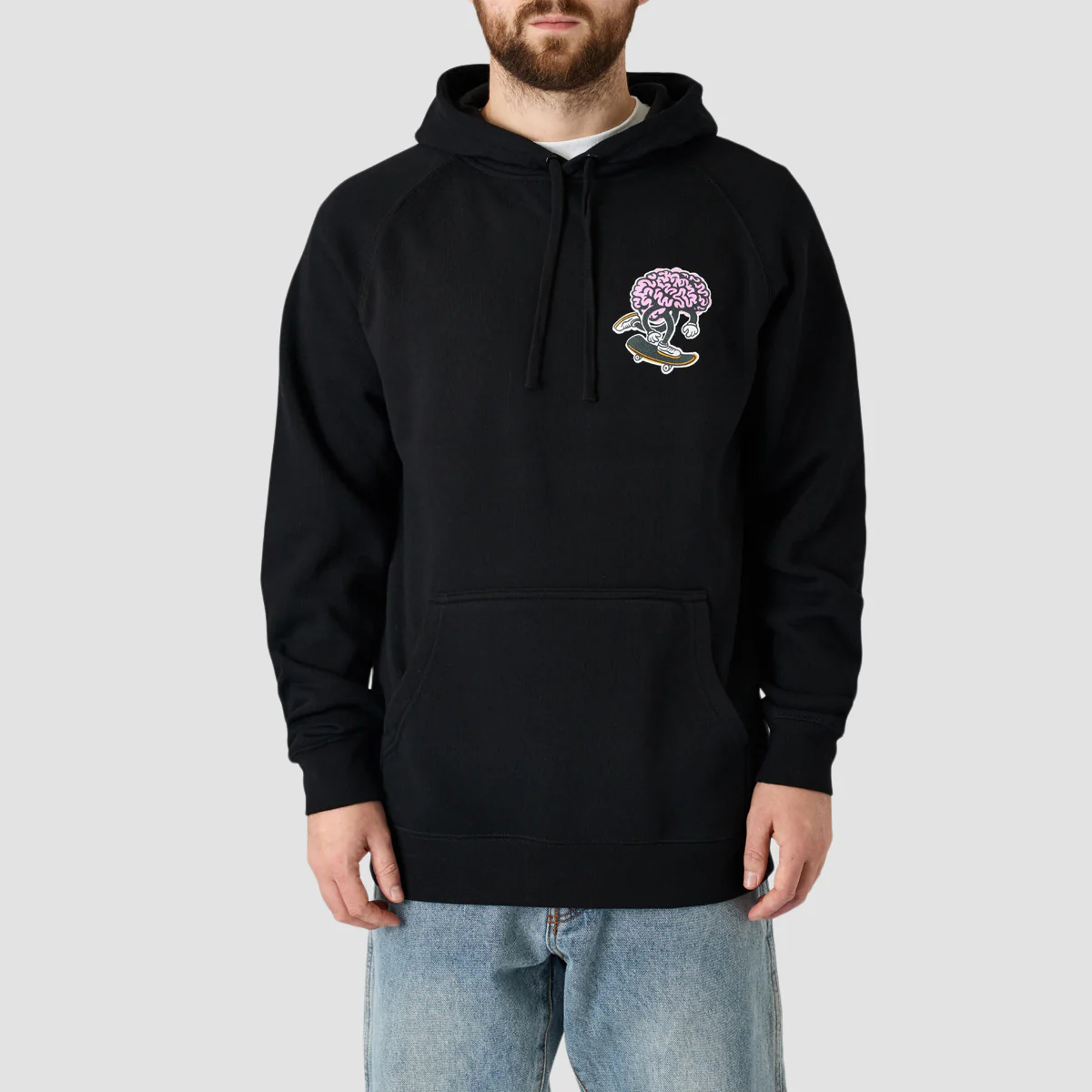 Brain Drain Brain Push Pullover Hoodie Black