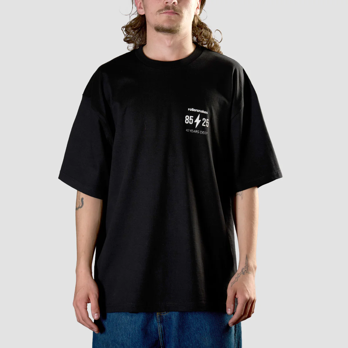 Rollersnakes Lewis Oversize T-Shirt Black - Image 2