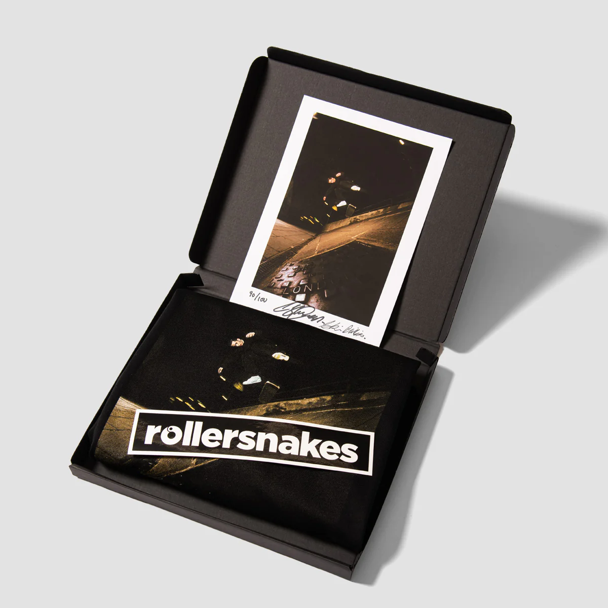 Rollersnakes Skin x Shipman Premium Organic T-Shirt And Print Box Set Black - Image 2