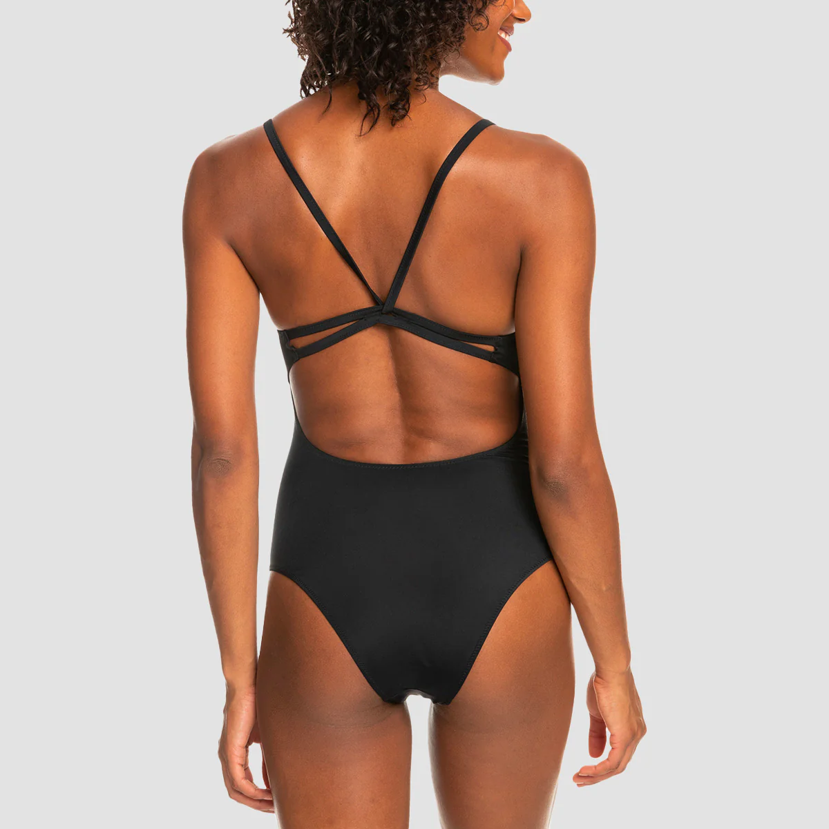 Roxy Active Square Neck One-Piece Swimsuit Anthracite - Womens - Image 3