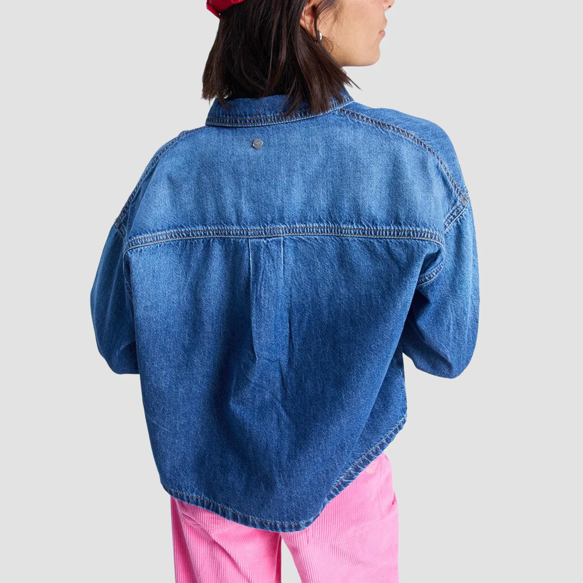 Roxy Another Reflect Longsleeve Denim Shirt Medium Blue - Womens - Image 2