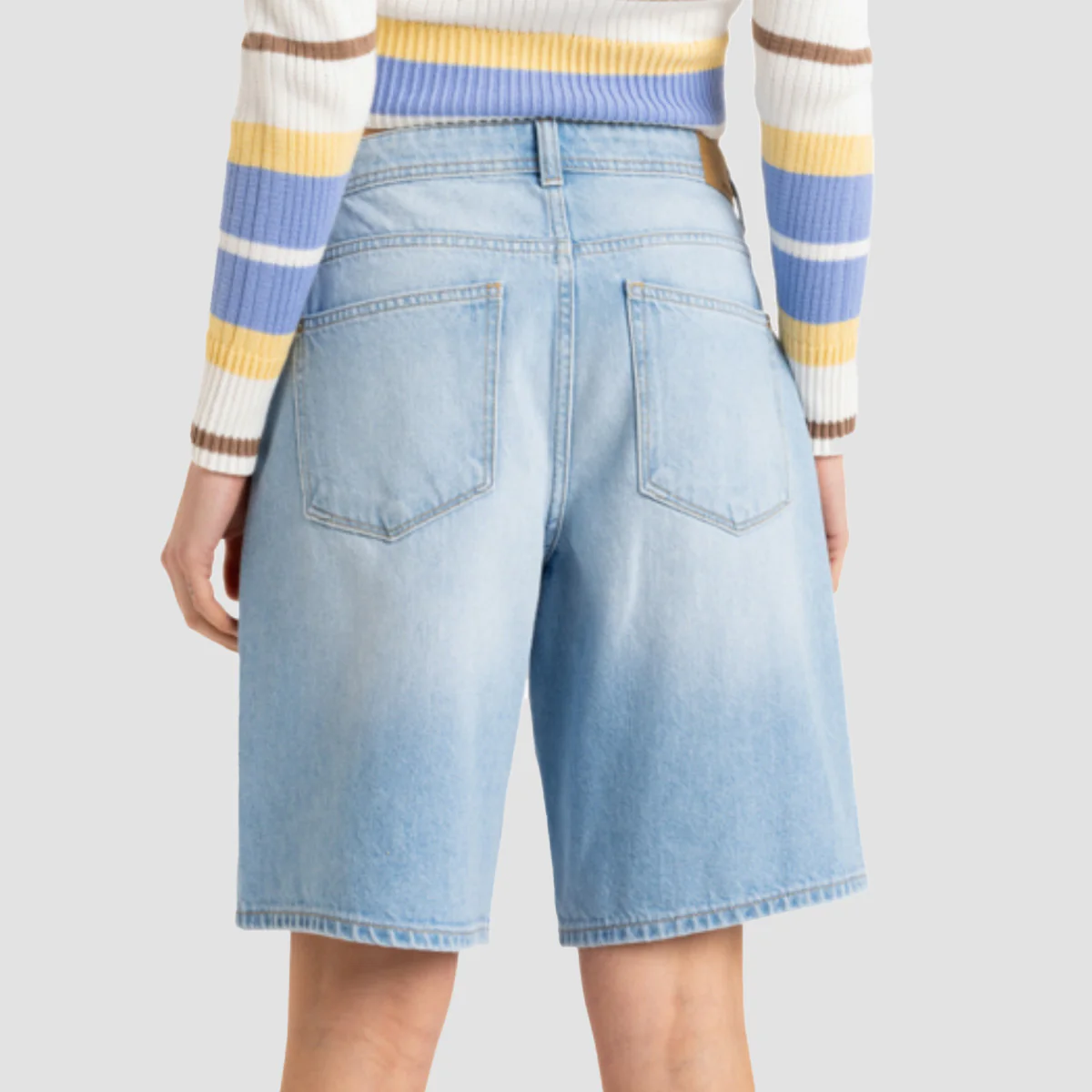 Roxy Authentic Story Denim Shorts Light Blue - Womens - Image 2