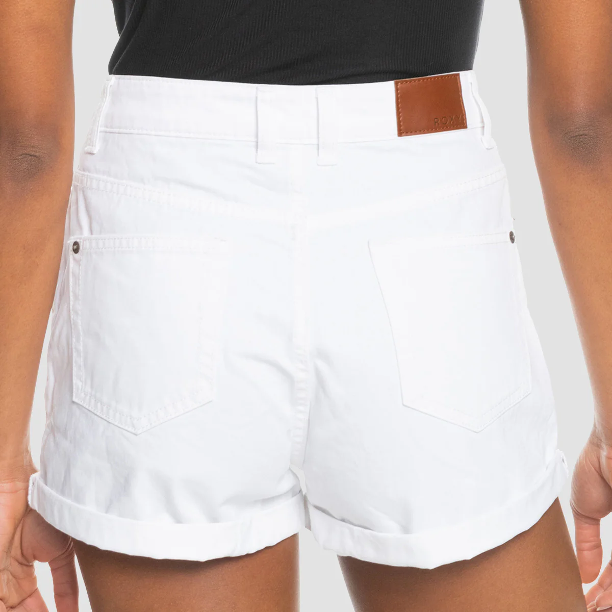 Roxy Authentic Summer High Denim Shorts Off White - Womens - Image 2