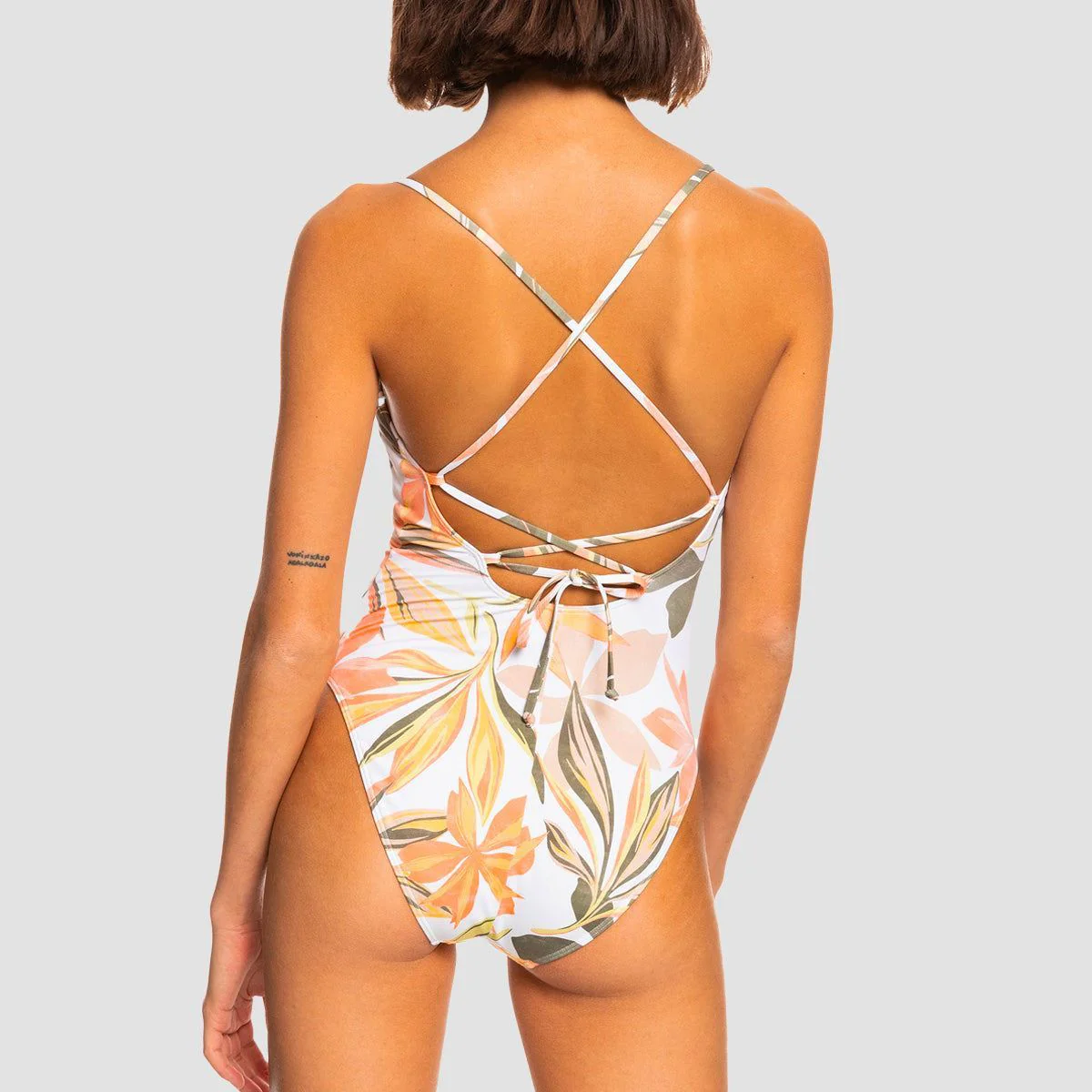 Roxy Beach Classics One-Piece Swimsuit Bright White Subtly - Womens - Image 2