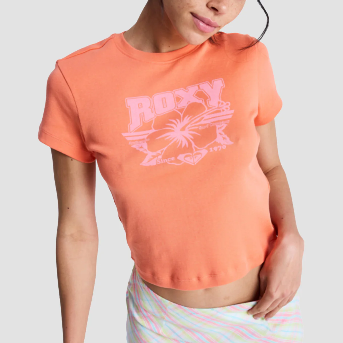 Roxy Beach Love Crop T-Shirt Camellia - Womens