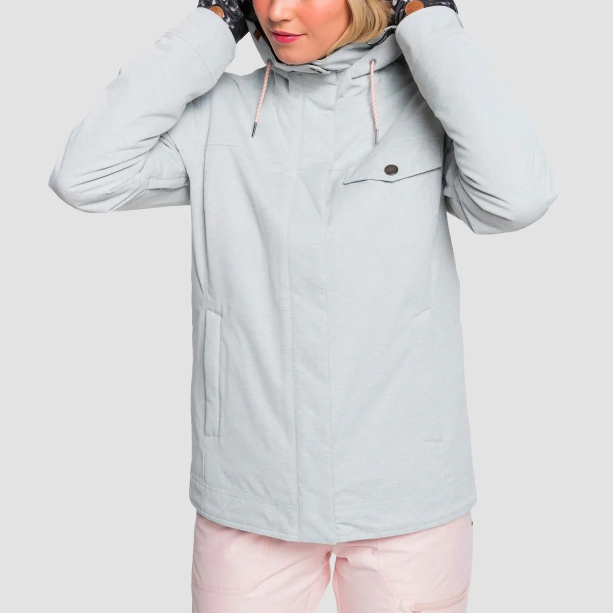 Roxy Billie 10K Snow Jacket Heather Grey - Womens