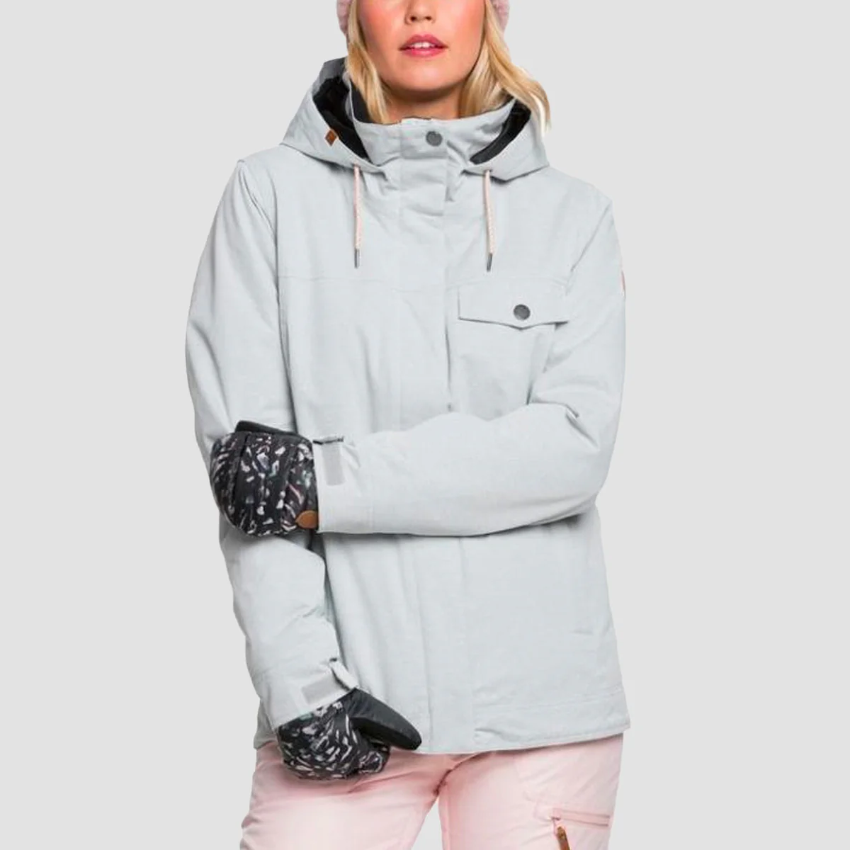 Roxy Billie 10K Snow Jacket Heather Grey - Womens - Image 2