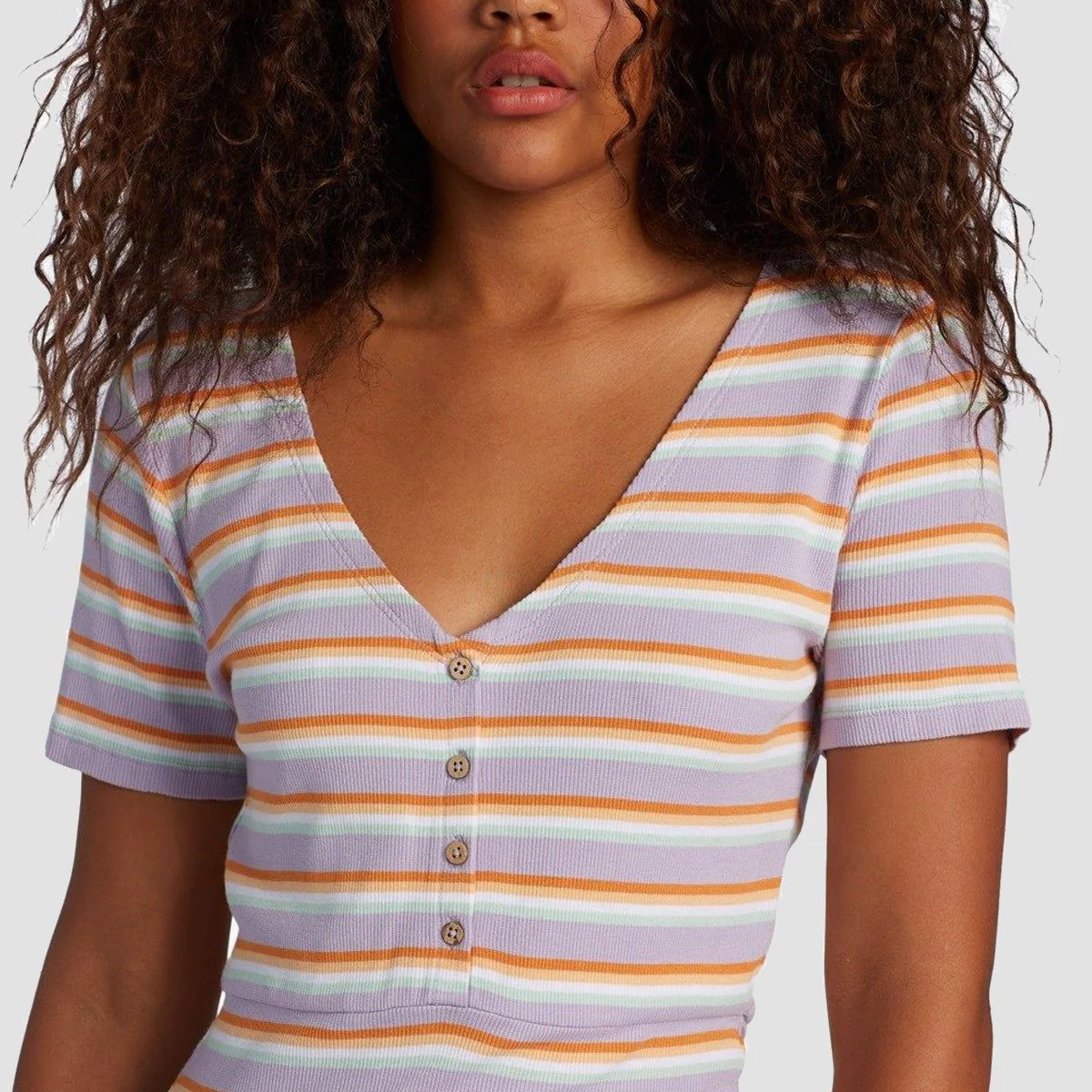 Roxy Bring It On Buttoned Dress Orchid Petal Retro Paradise - Womens - Image 3