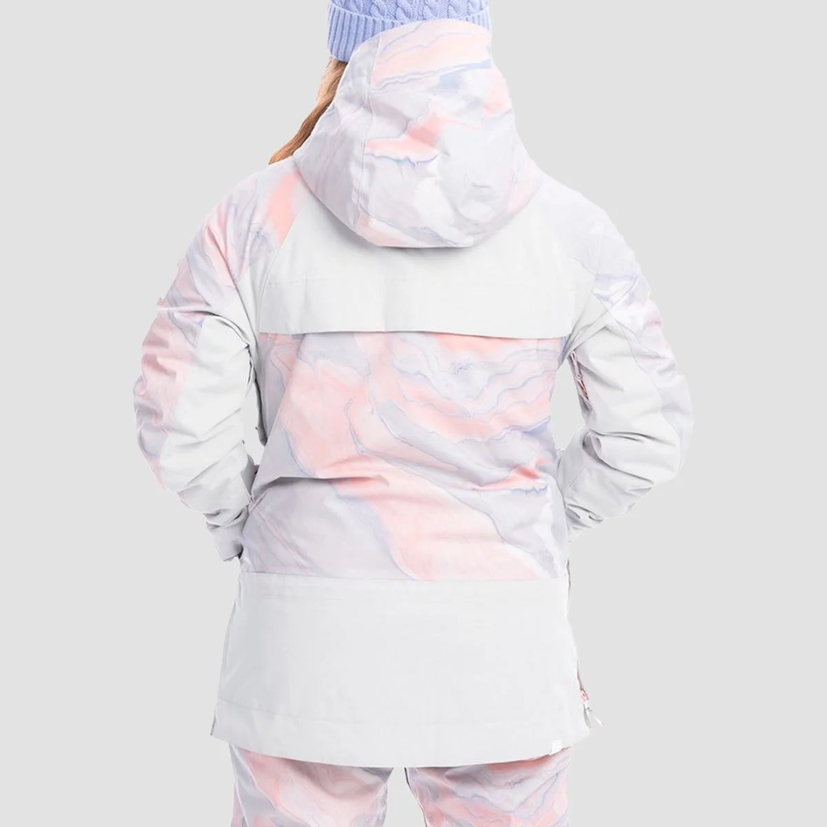 Roxy Chloe Kim Pullover Snow Jacket Grey Violet Marble - Womens - Image 3