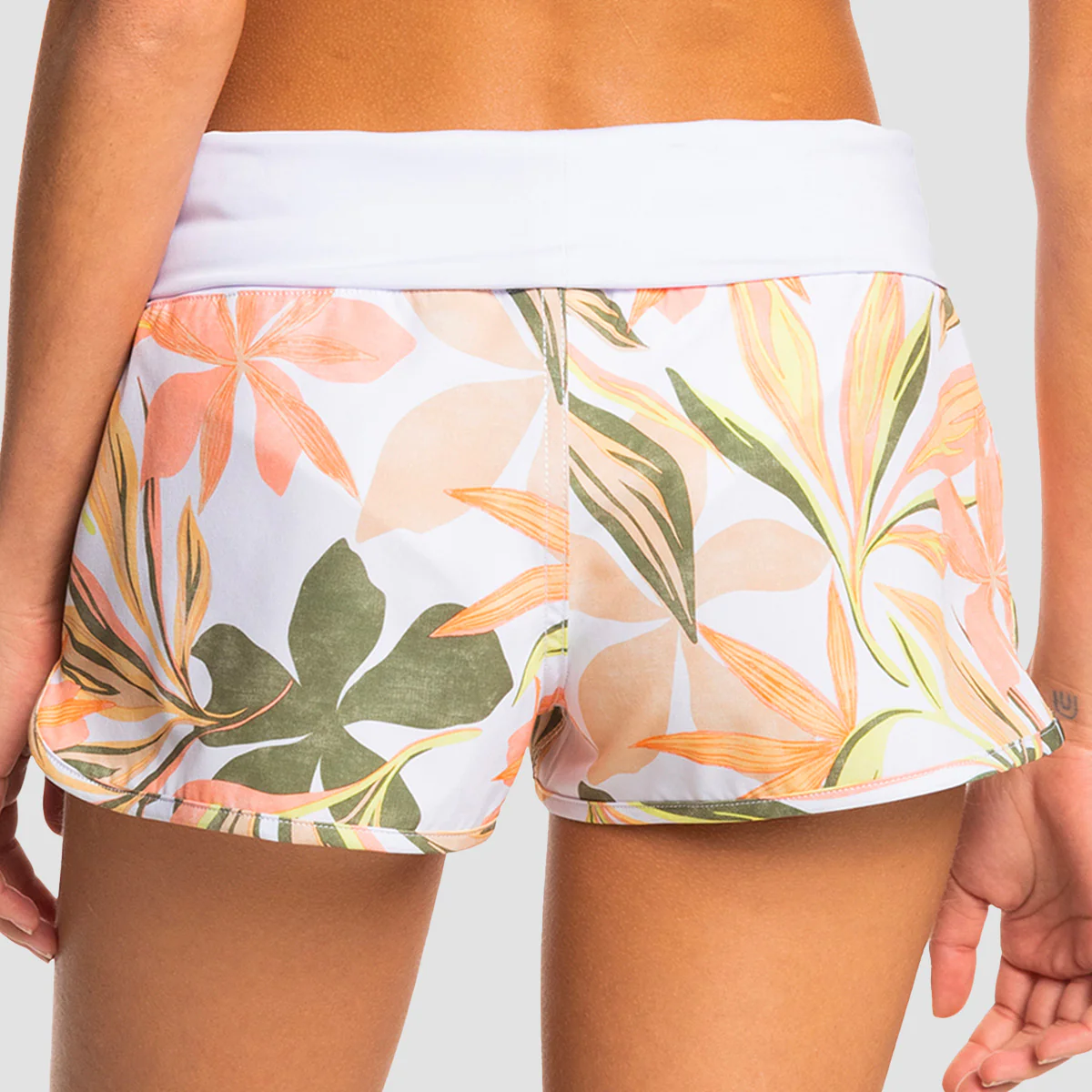Roxy Endless Summer Printed 2" Boardshorts Bright White Subtly Salty Flat - Womens - Image 2