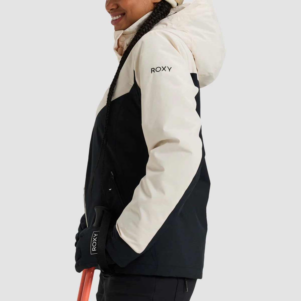 Roxy Free Jet Block 10K Snow Jacket Buttercream - Womens - Image 2
