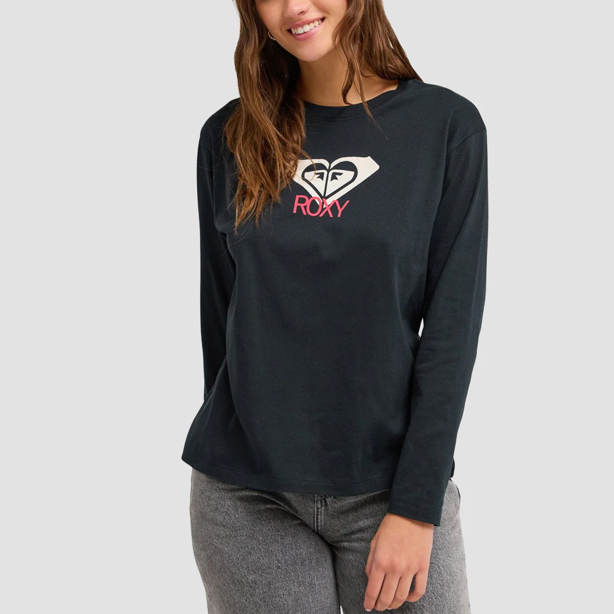 Roxy Hangloose Art Longsleeve T-Shirt Anthracite - Womens