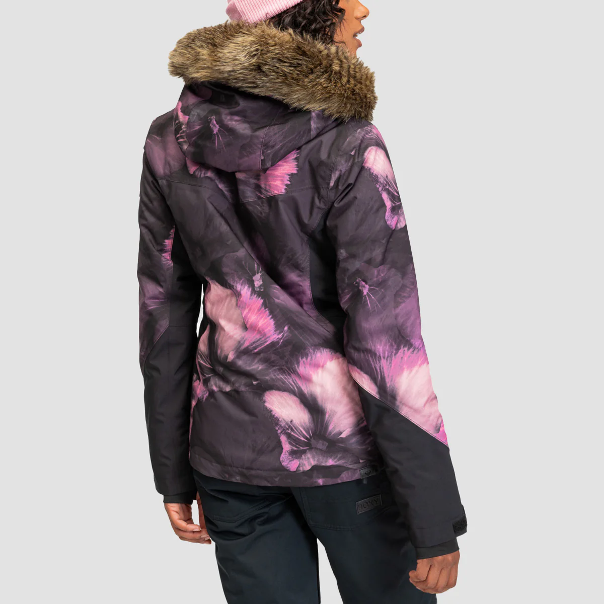 Roxy Jet Ski Premium 15K Snow Jacket True Black Pansy Pansy - Womens - Image 3