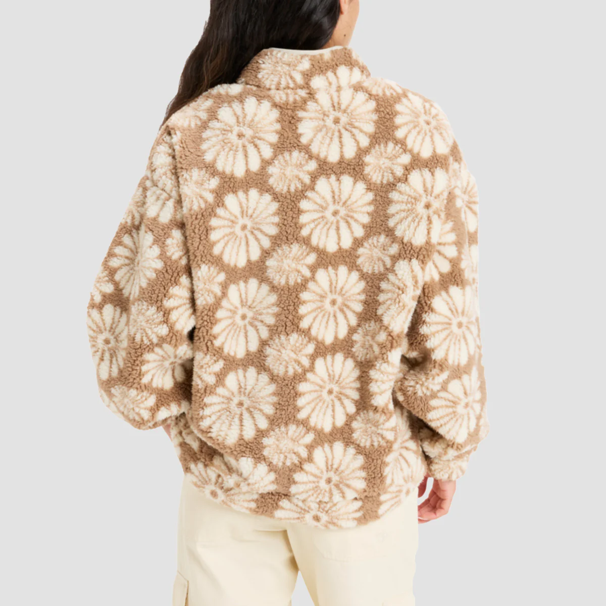 Roxy Jive Talking Half Zip Polar Fleece Jacket Portobella Tropical Tile Polar - Womens - Image 2