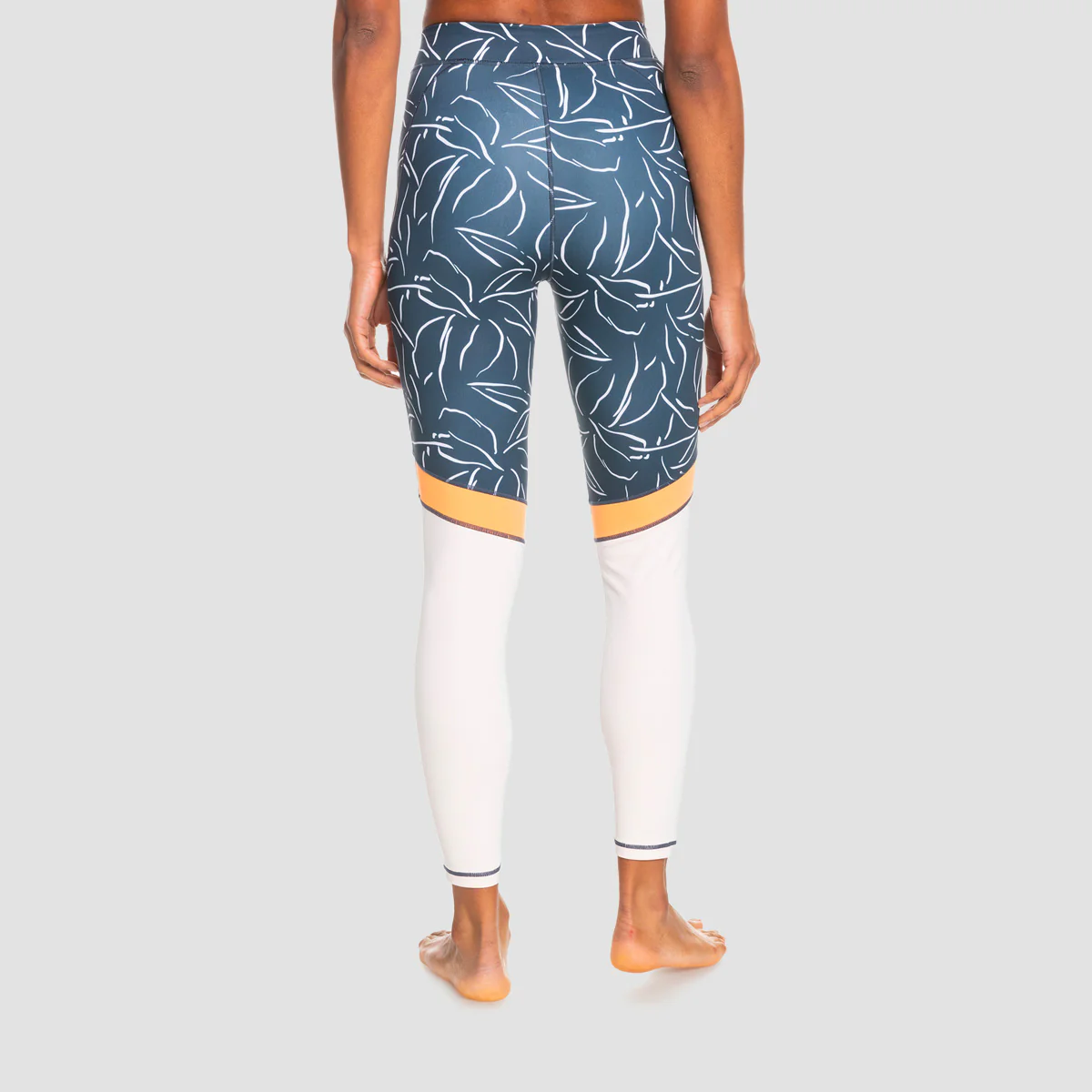 Roxy Keep On Trying Fitness Leggings Mood Indigo Tropical Mood - Womens - Image 3