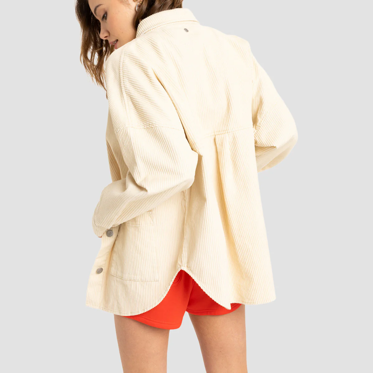 Roxy Kick Back Washed Longsleeve Shirt Jacket Parchment - Womens - Image 2
