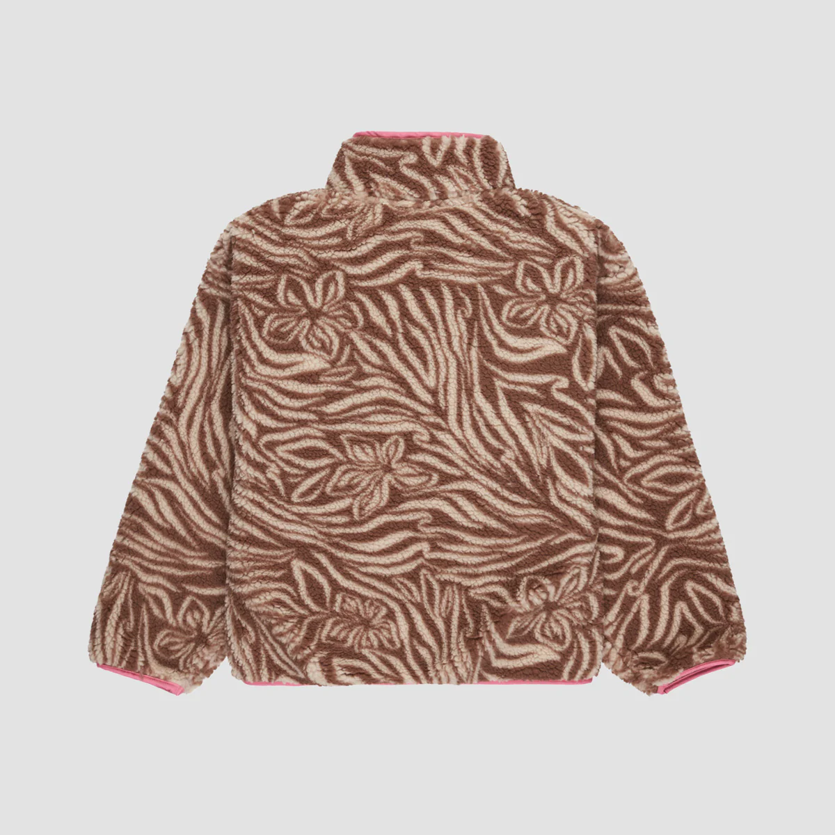 Roxy Like Electricity Polar Fleece Jacket Parchment Animal Floral Big - Girls - Image 2