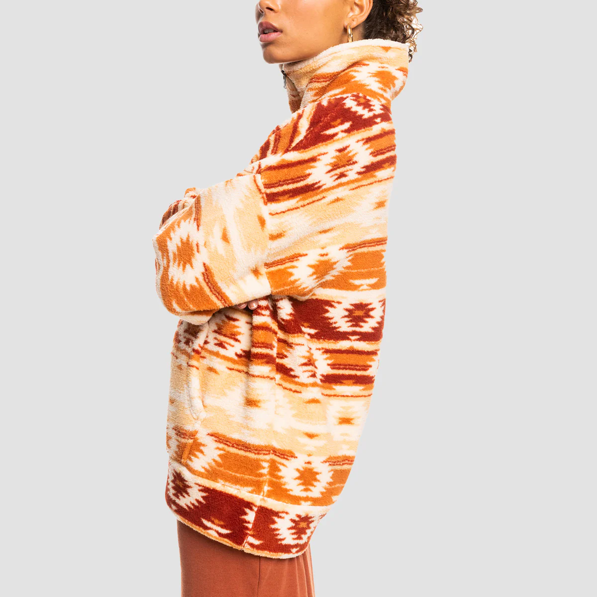 Roxy Live Out Loud Half Zip Fleece Baked Clay New Spirit - Womens - Image 2