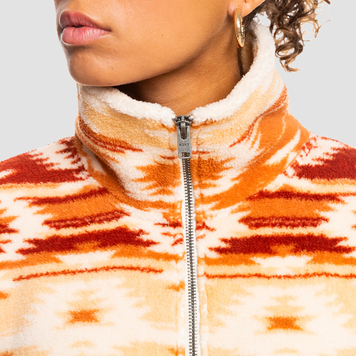 Roxy Live Out Loud Half Zip Fleece Baked Clay New Spirit - Womens - Image 3