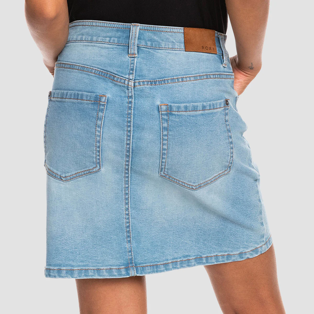 Roxy Lovely Romance Denim Skirt Light Blue - Womens - Image 2