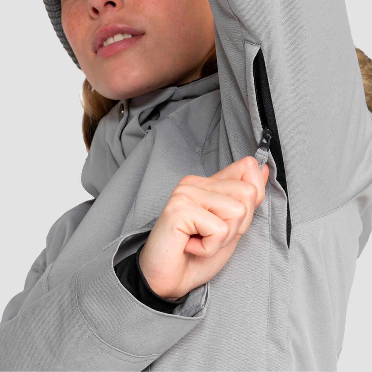 Roxy Meade 10K Snow Jacket Heather Grey - Womens - Image 3