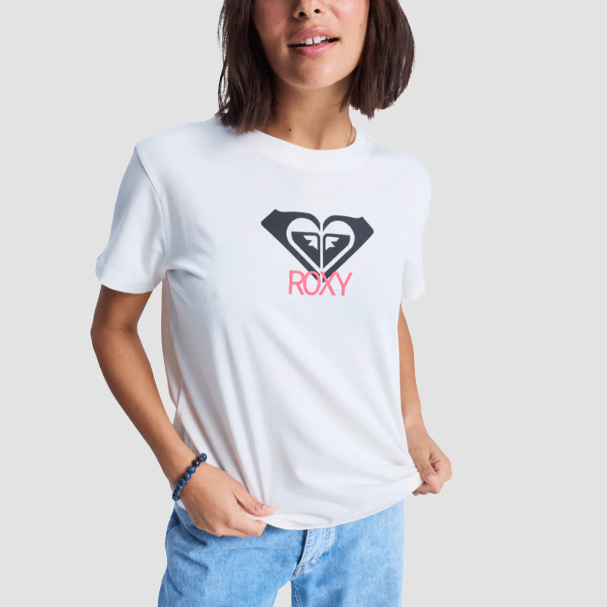 Roxy Ocean Road Art T-Shirt Egret - Womens