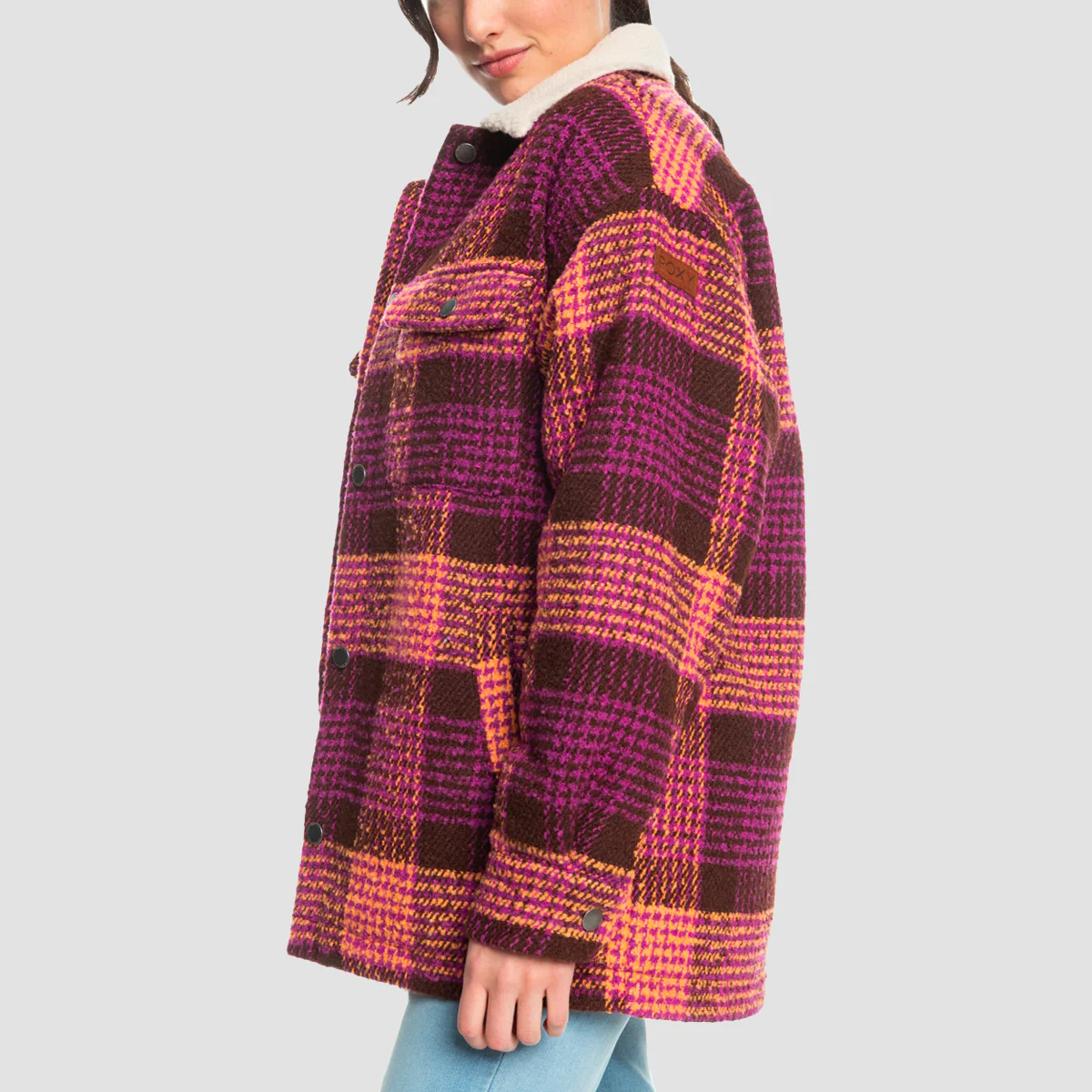 Roxy Passage Of Time Jacket Bitter Chocolate Hallo Plaid - Womens - Image 3