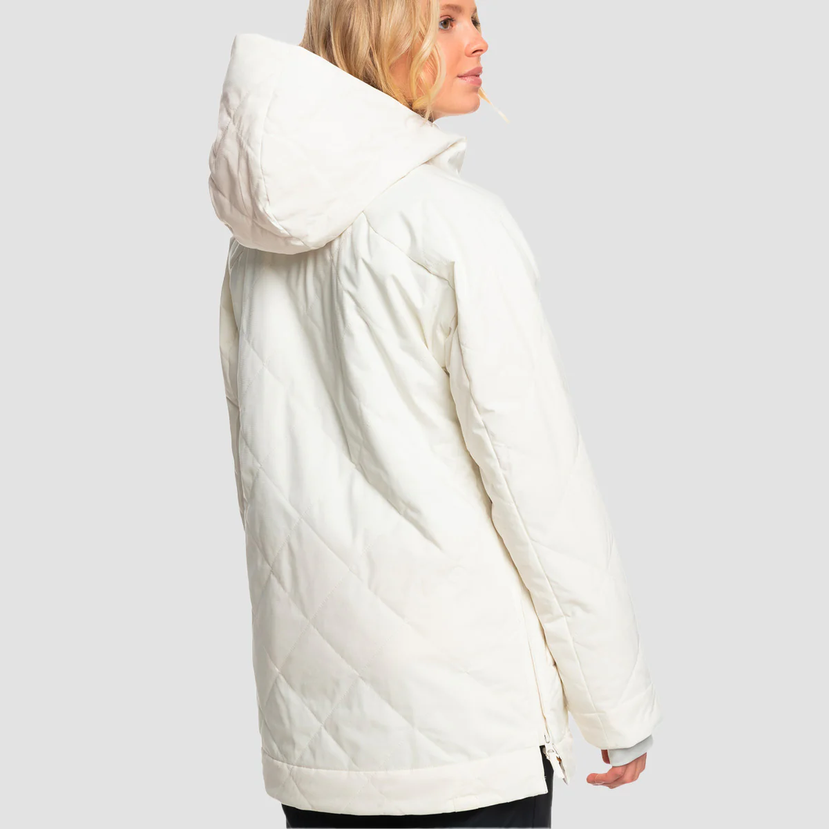 Roxy Radiant Lines 10K Overhead Snow Jacket Egret - Womens - Image 2