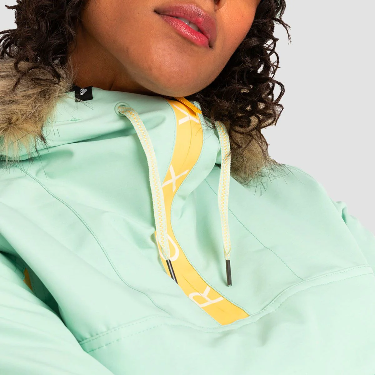 Roxy Shelter 10K Pullover Snow Jacket Cameo Green - Womens - Image 3