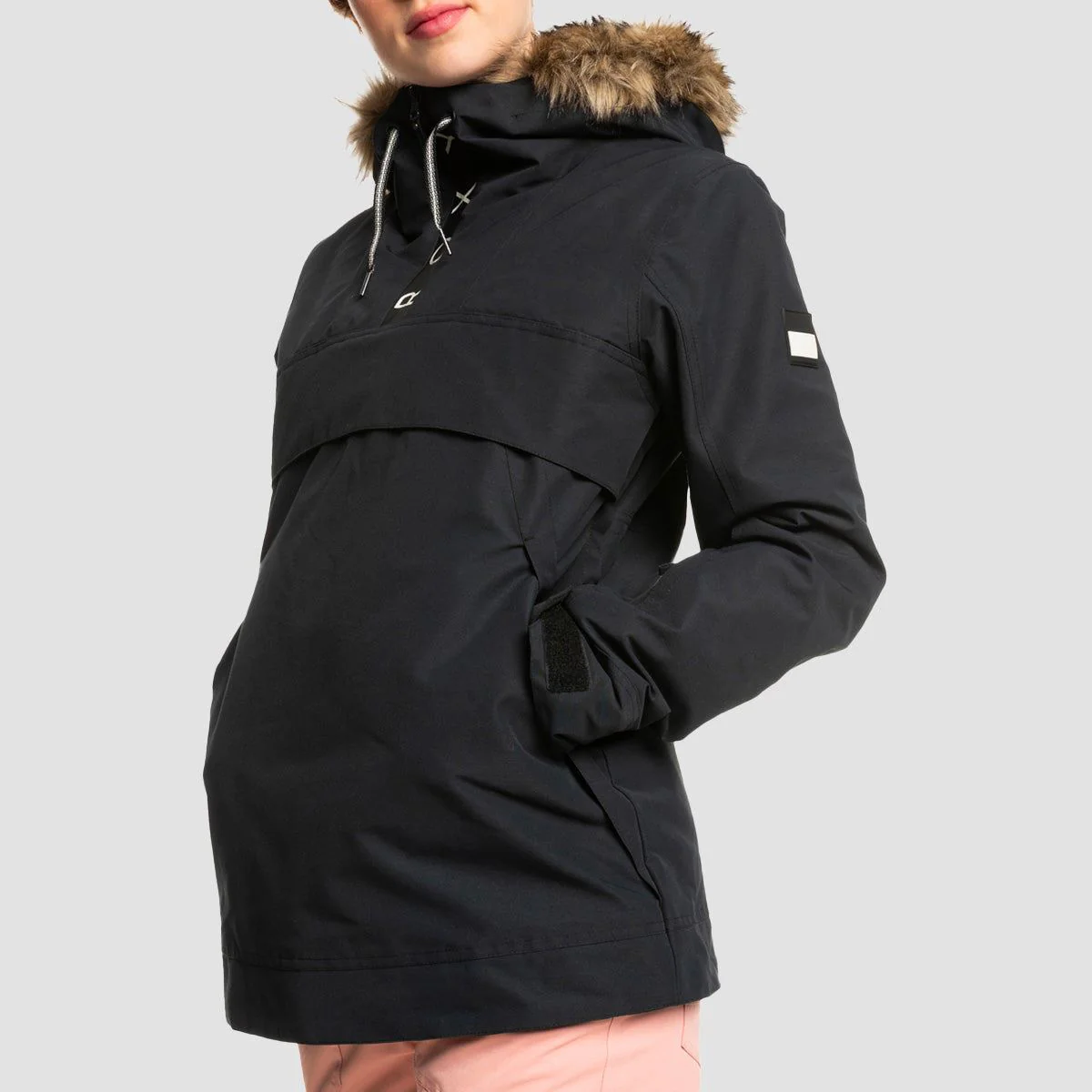 Roxy Shelter 10K Pullover Snow Jacket True Black - Womens - Image 2