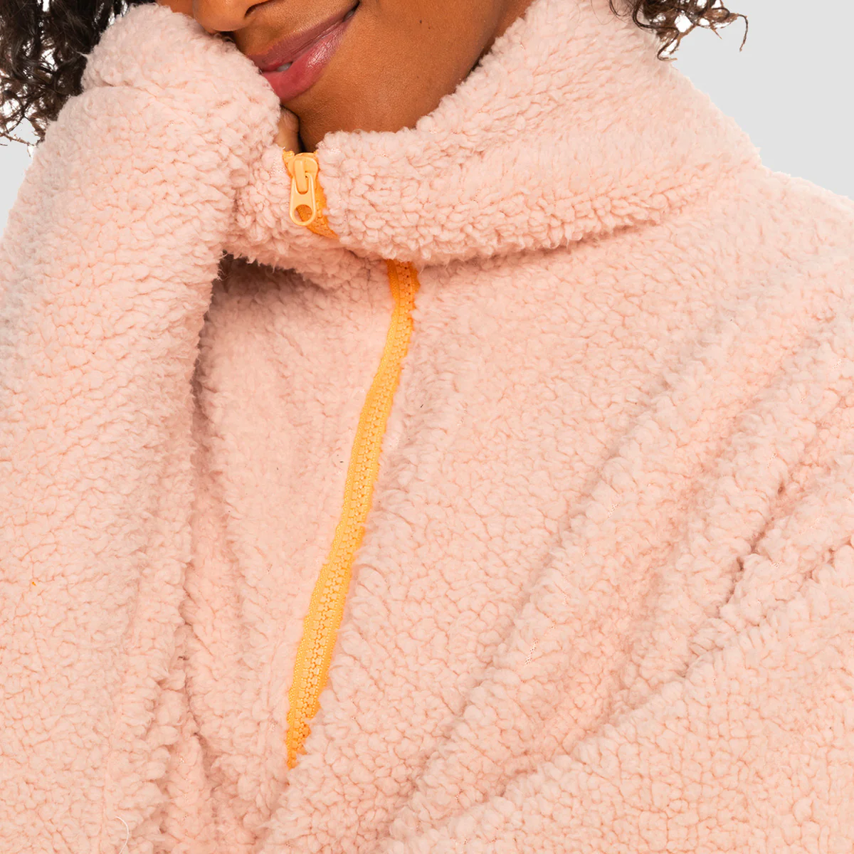 Roxy Sherpa Jacket Peach Whip - Womens - Image 4