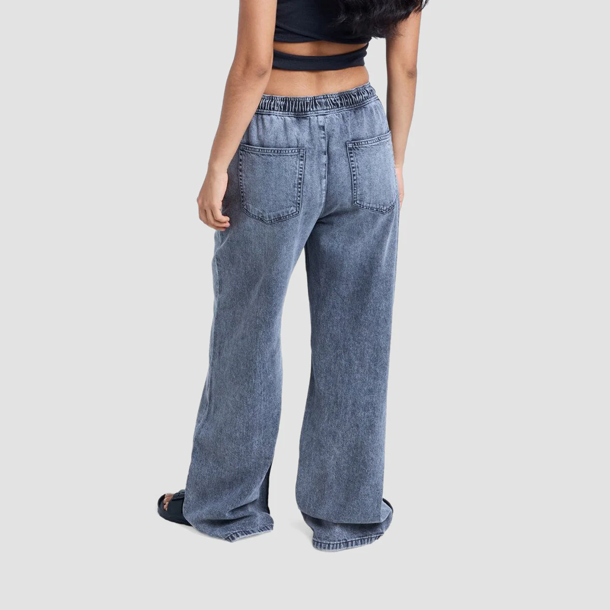 Roxy Stunning View Relaxed Fit Jeans Mid Grey - Womens - Image 2