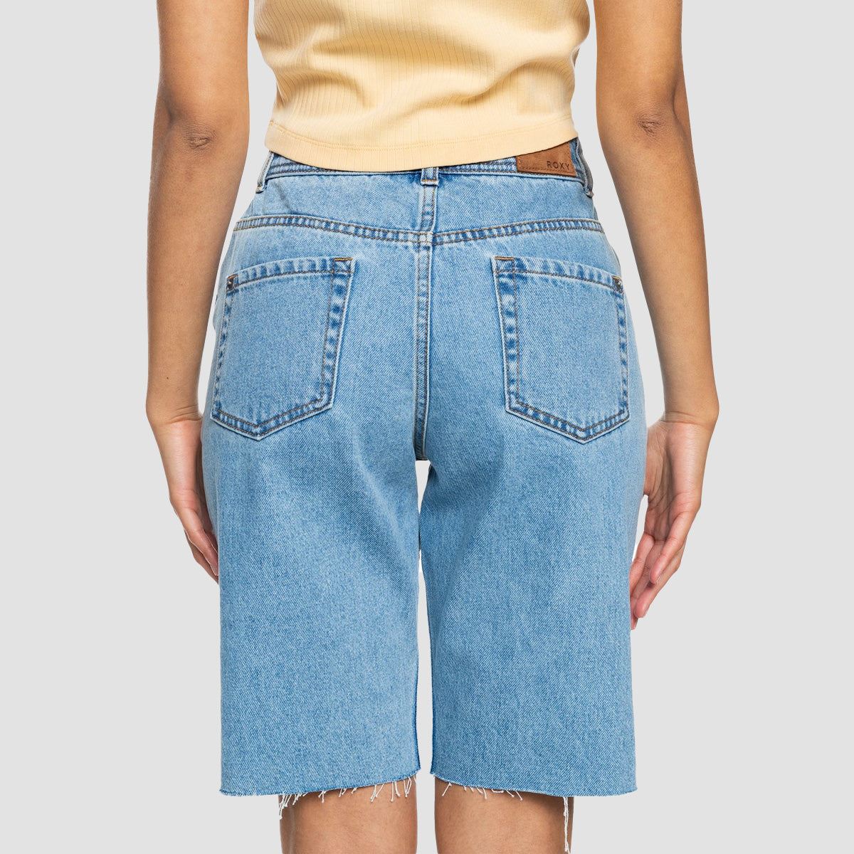 Roxy Today Light Denim Shorts Light Blue - Womens - Image 2