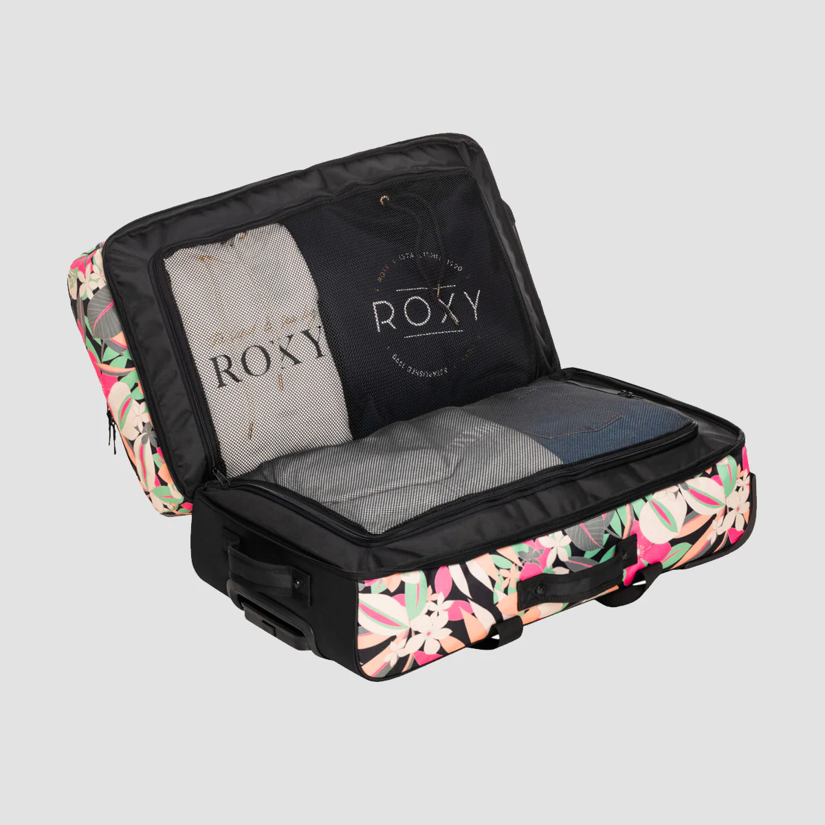 Roxy Travel Dreaming 62L Wheelie Suitcase Anthracite Palm Song Axs - Womens - Image 5